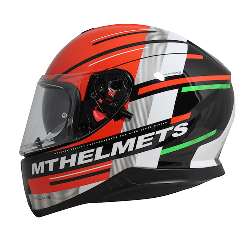 MT Helmets MT Thunder 3 Pitlane Green & White & Red